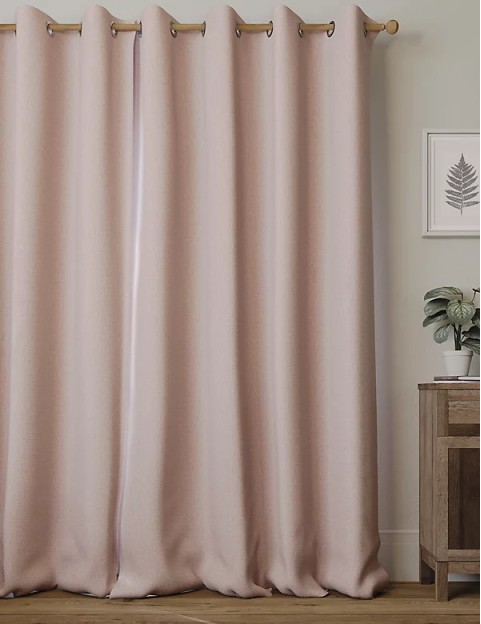 Brushed Pencil Pleat Blackout Temperature Smart Curtains