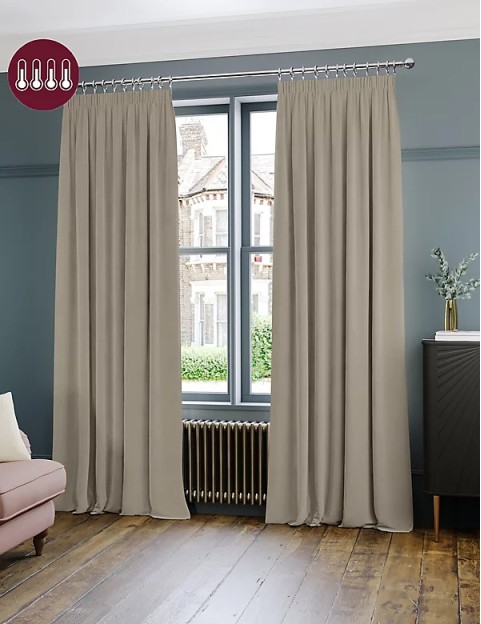 Velvet Pencil Pleat Ultra Temperature Smart Curtains