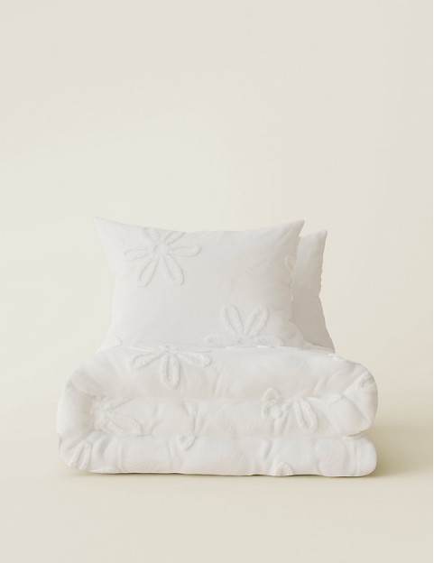 Pure Cotton Tufted Floral Bedding Set