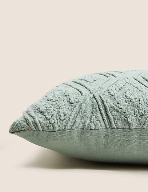 Crane Embroidered Bolster Cushion