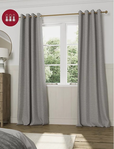 Anti Allergy Eyelet Blackout Temperature Smart Curtains