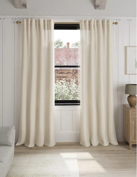 Sheer Linen Look Multiway Curtains