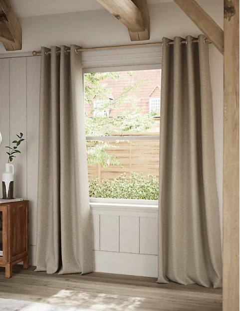 Heavyweight Woven Eyelet Blackout Curtains