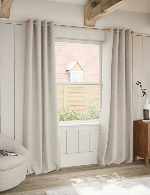 Heavyweight Boucle Eyelet Curtains