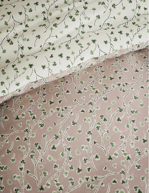 Pure Cotton Clover Print Bedding Set