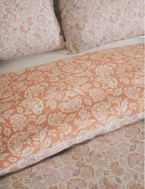 Cotton Blend Floral Bedding Set