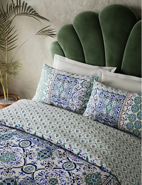 Comfortably Cool Lyocell Rich Spliced Tile Bedding Set