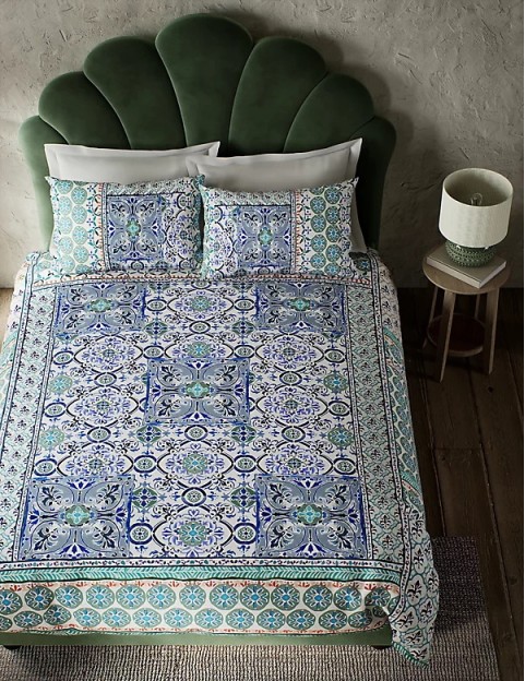 Comfortably Cool Lyocell Rich Spliced Tile Bedding Set