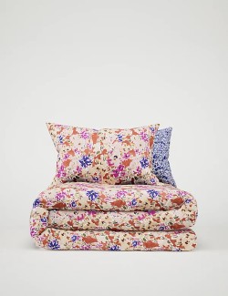 Comfortably Cool Lyocell Rich Floral Ikat Bedding Set