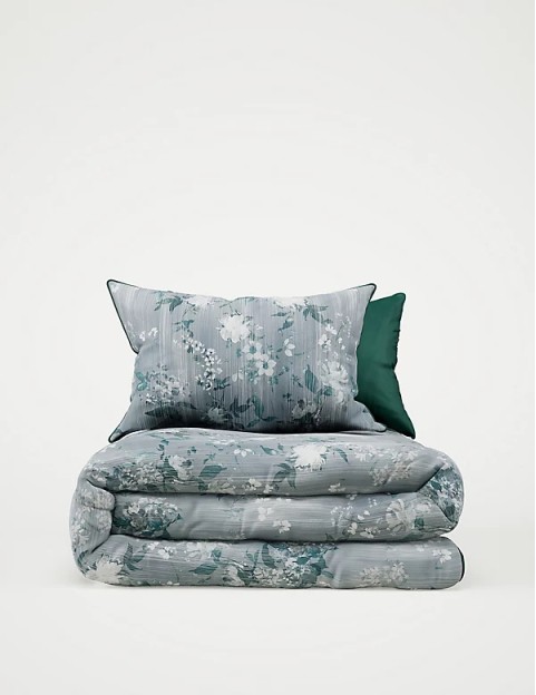 Pure Cotton Sateen Floral Bedding Set