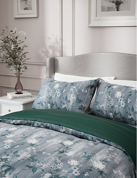 Pure Cotton Sateen Floral Bedding Set