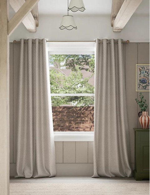 Diamond Geometric Eyelet Curtains