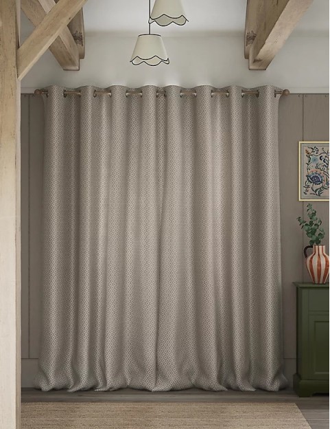 Diamond Geometric Eyelet Curtains