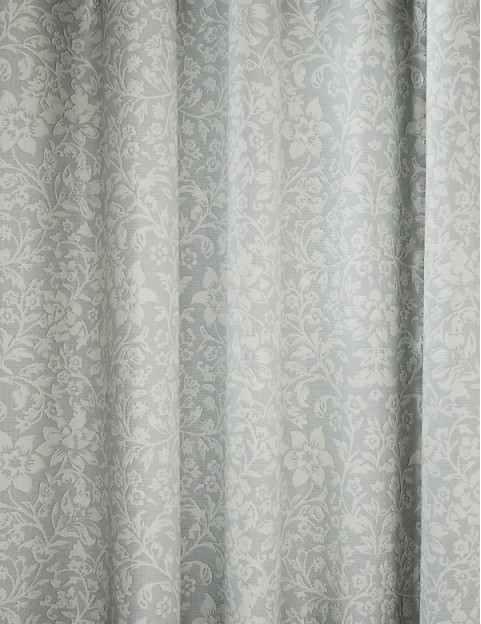 Leaf Jacquard Pencil Pleat Curtains