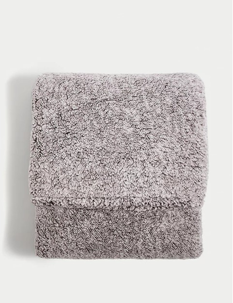 Teddy Fleece Plain Throw