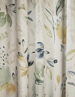 Watercolour Floral Pencil Pleat Curtains