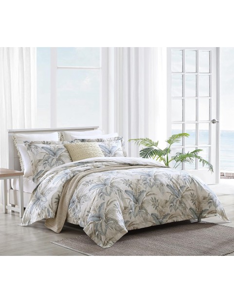 Queen Comforter Set, Reversible Cotton Bedding with Matching Shams, All Season Home Decor (Bakers Bluff Blue, Queen)