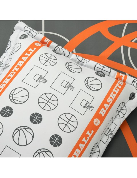 Basketball Game Reversible Oversized 5 Piece Comforter Set - Cozy & Soft Kids Sports Themed Bedding Set - Full/ Queen, Charcoal