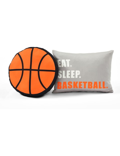 Basketball Game Reversible Oversized 5 Piece Comforter Set - Cozy & Soft Kids Sports Themed Bedding Set - Full/ Queen, Charcoal